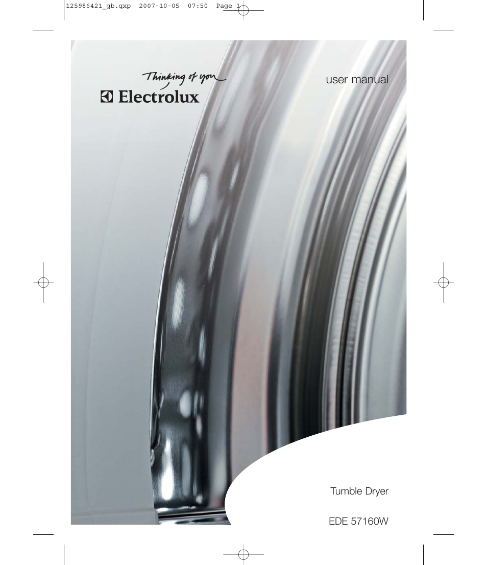 Electrolux EDE 57160W User Manual | 31 pages