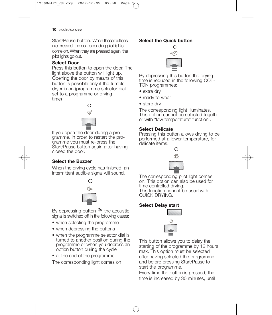 Electrolux EDE 57160W User Manual | Page 10 / 31
