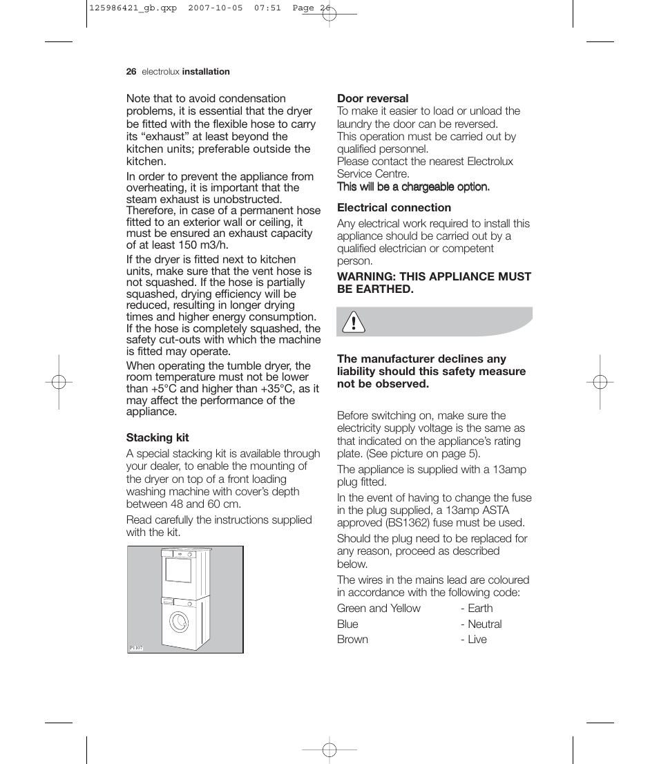 Electrolux EDE 57160W User Manual | Page 26 / 31