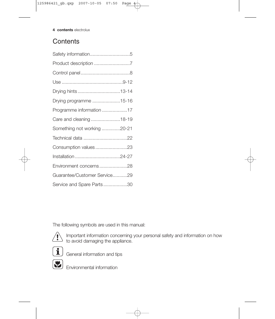 Electrolux EDE 57160W User Manual | Page 4 / 31