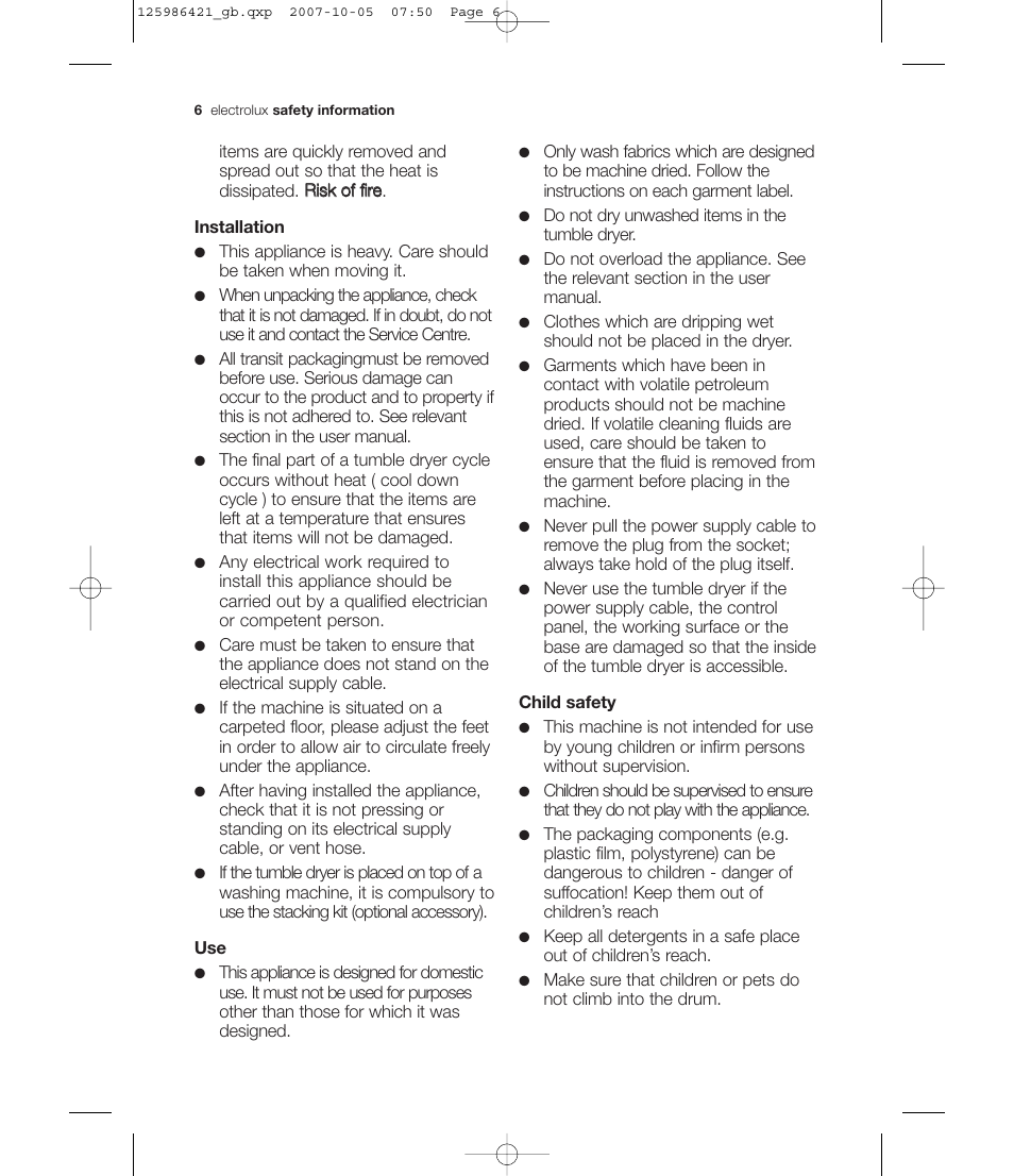 Electrolux EDE 57160W User Manual | Page 6 / 31