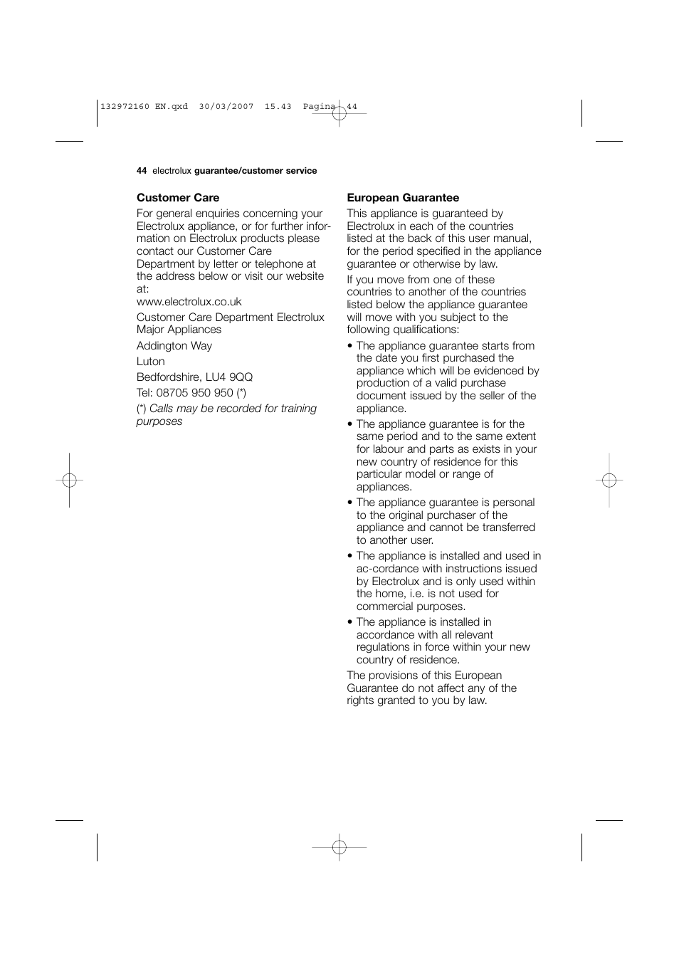 Electrolux EWN 14780 W User Manual | Page 44 / 48