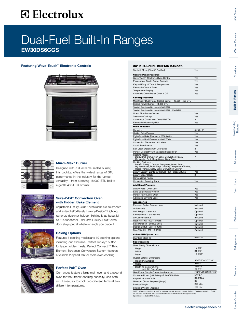 Electrolux MIN-2-MAX EW30DS6CGS User Manual | 2 pages