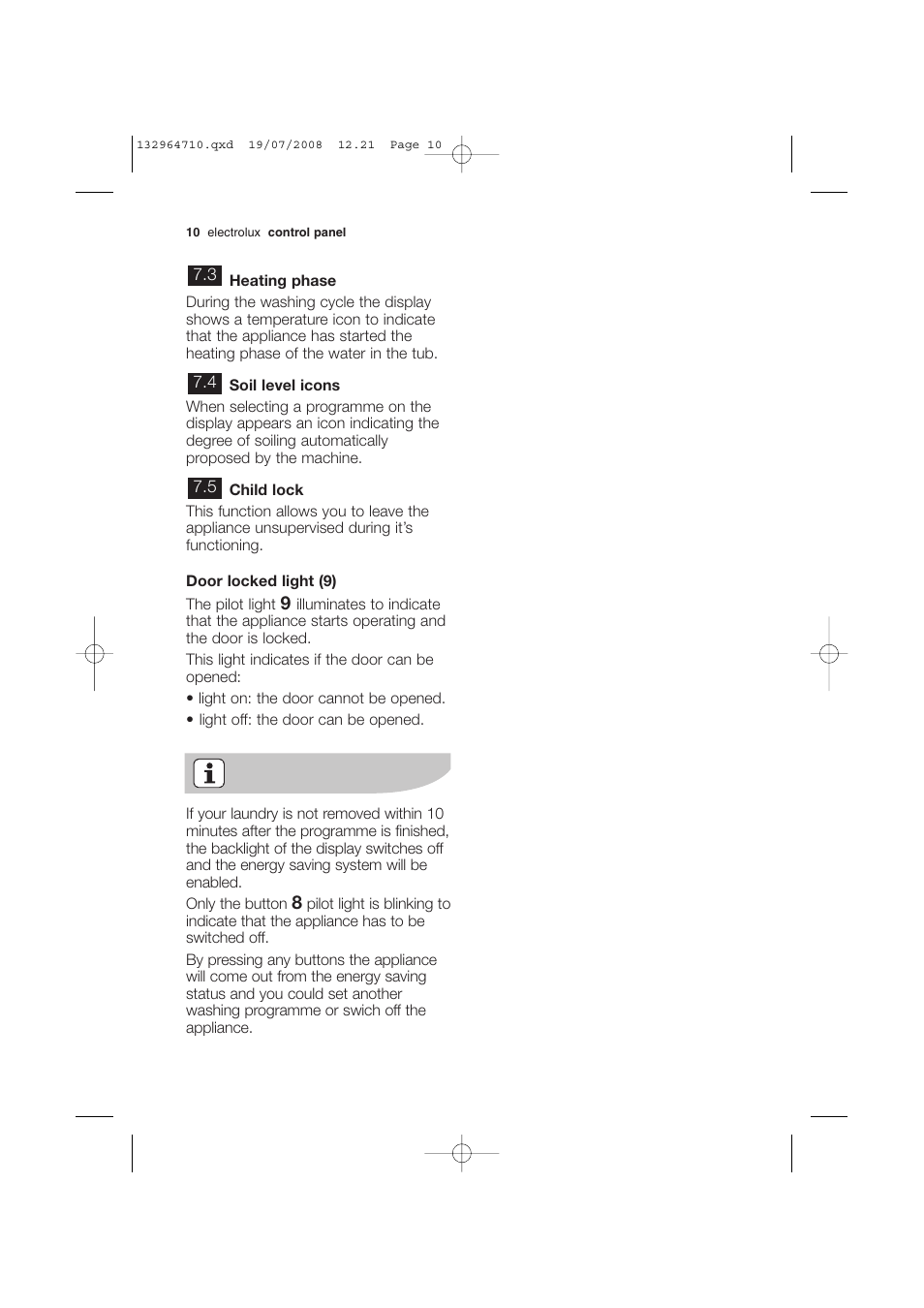 Electrolux EWG 12450 W User Manual | Page 10 / 44