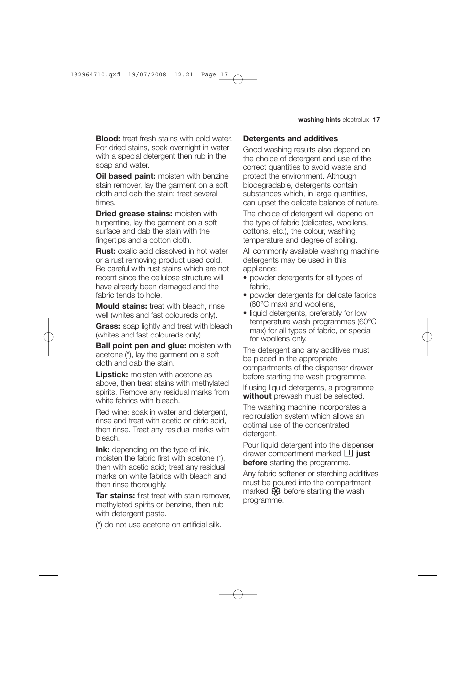 Electrolux EWG 12450 W User Manual | Page 17 / 44