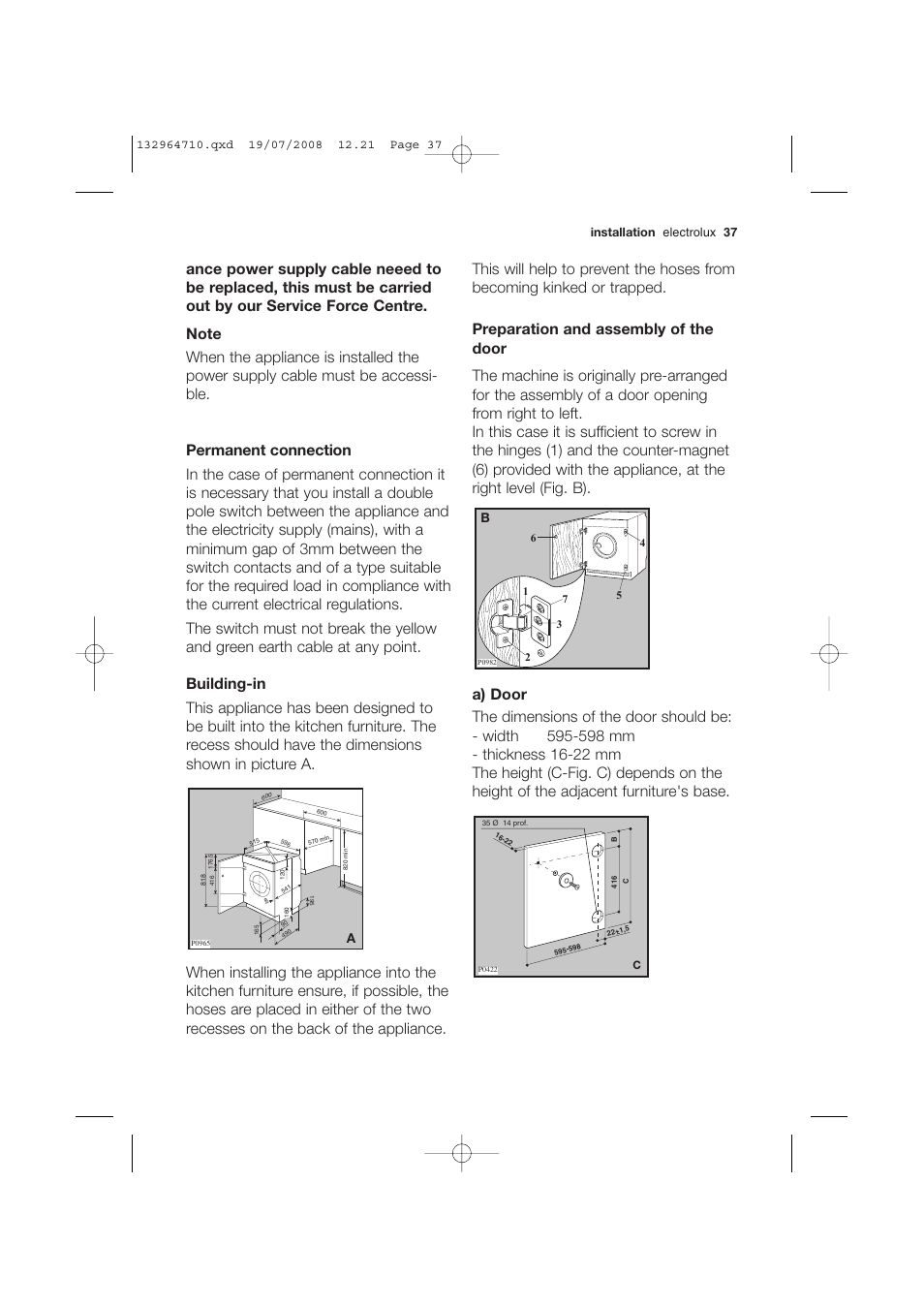 Electrolux EWG 12450 W User Manual | Page 37 / 44