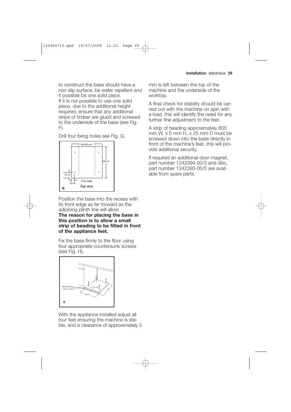 Electrolux EWG 12450 W User Manual | Page 39 / 44