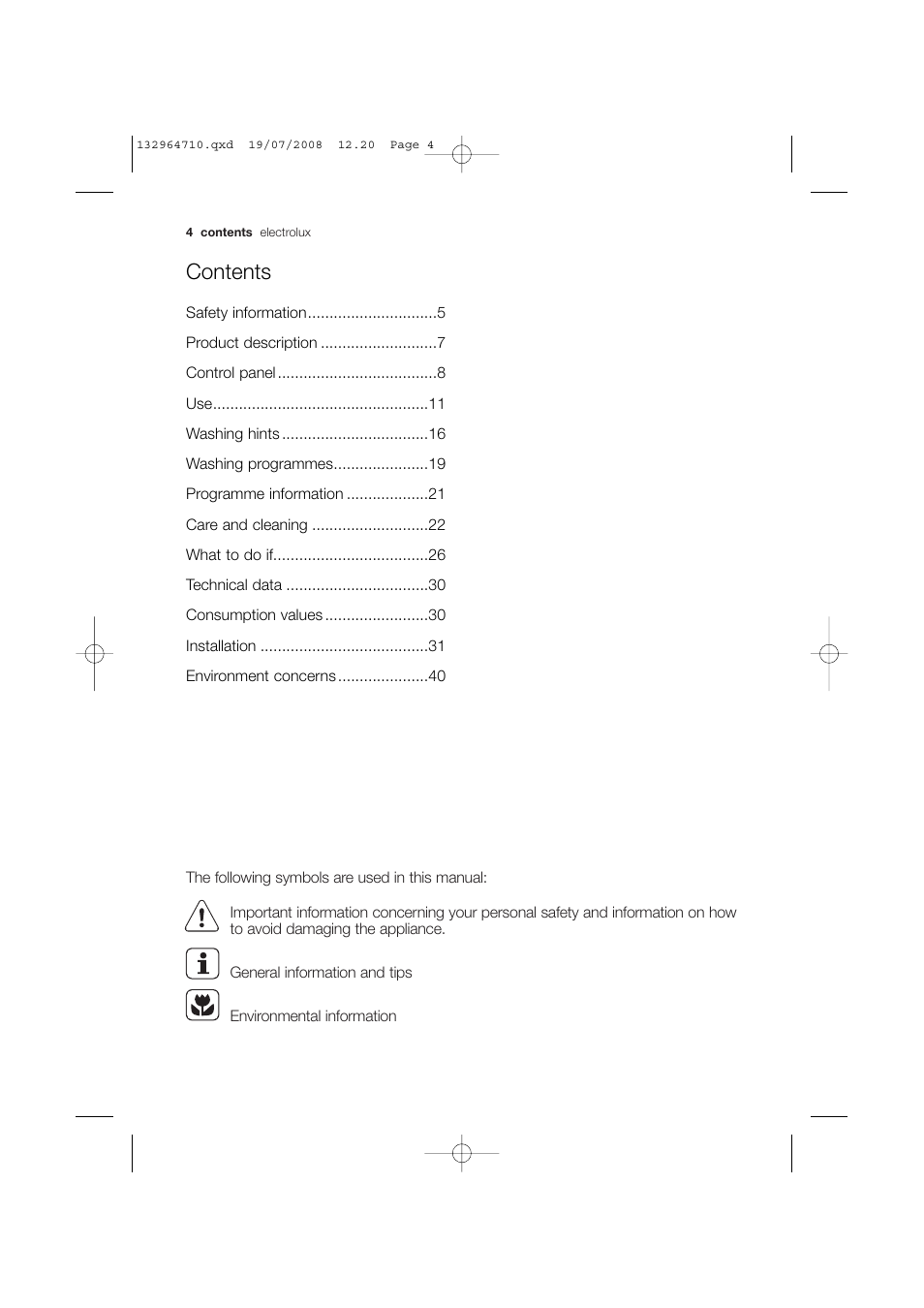 Electrolux EWG 12450 W User Manual | Page 4 / 44