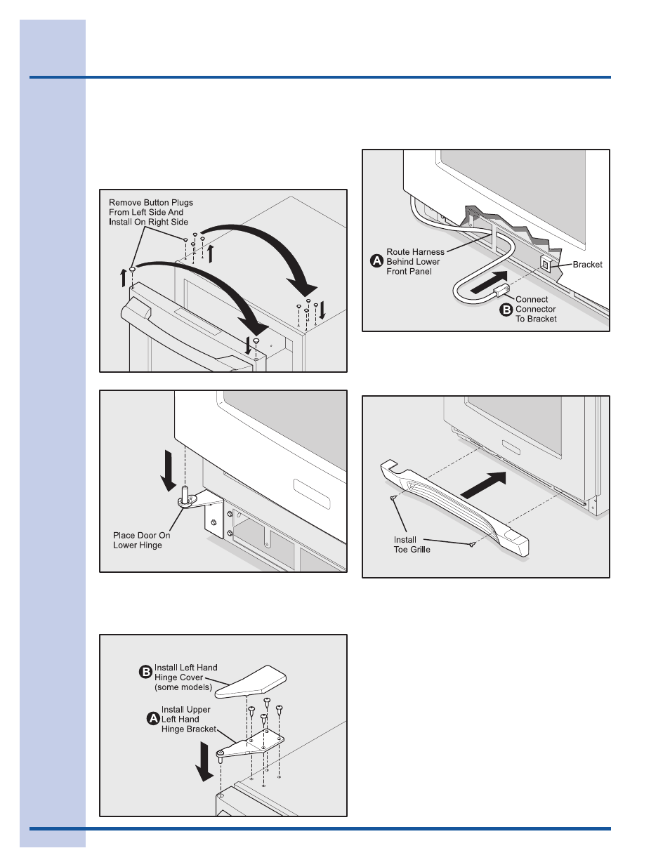 Door reversal | Electrolux 24 User Manual | Page 10 / 17