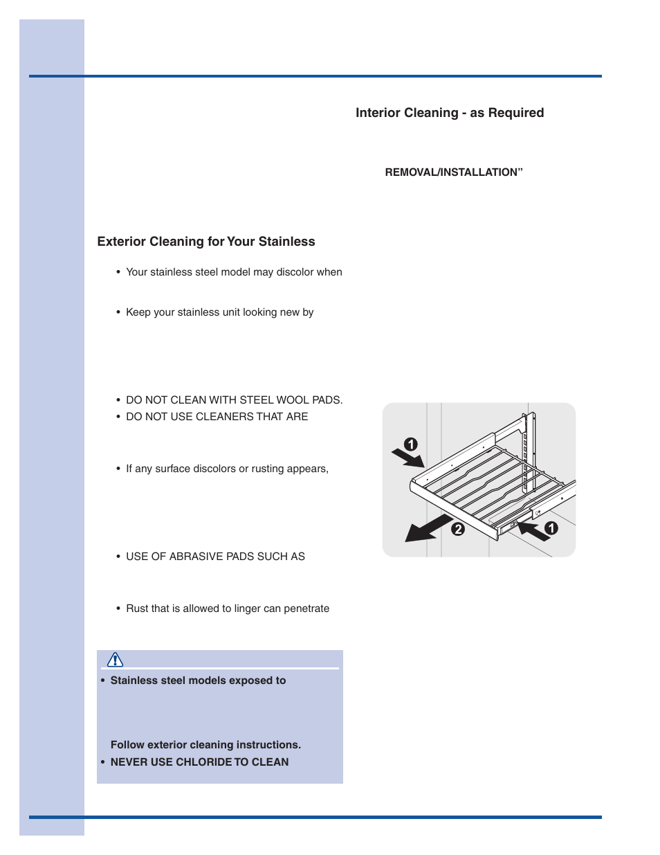 Maintenance, Maintaining your wine cooler/ beverage center, Caution | Electrolux 24 User Manual | Page 14 / 17