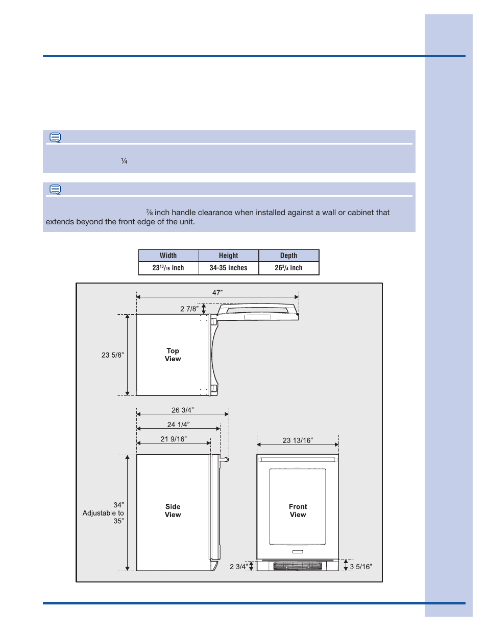 Installation, Installing the wine cooler / beverage center | Electrolux 24 User Manual | Page 5 / 17