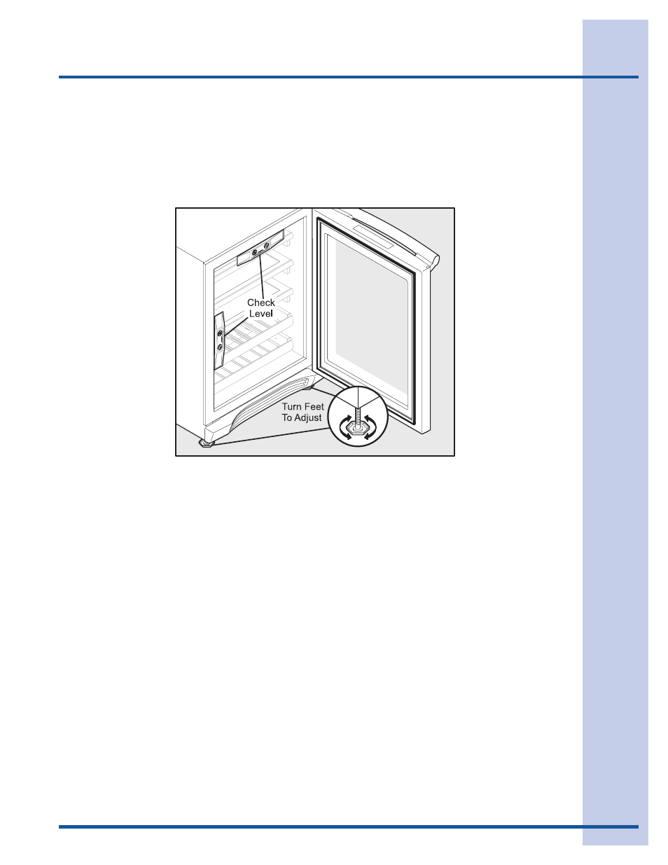 Leveling | Electrolux 24 User Manual | Page 7 / 17