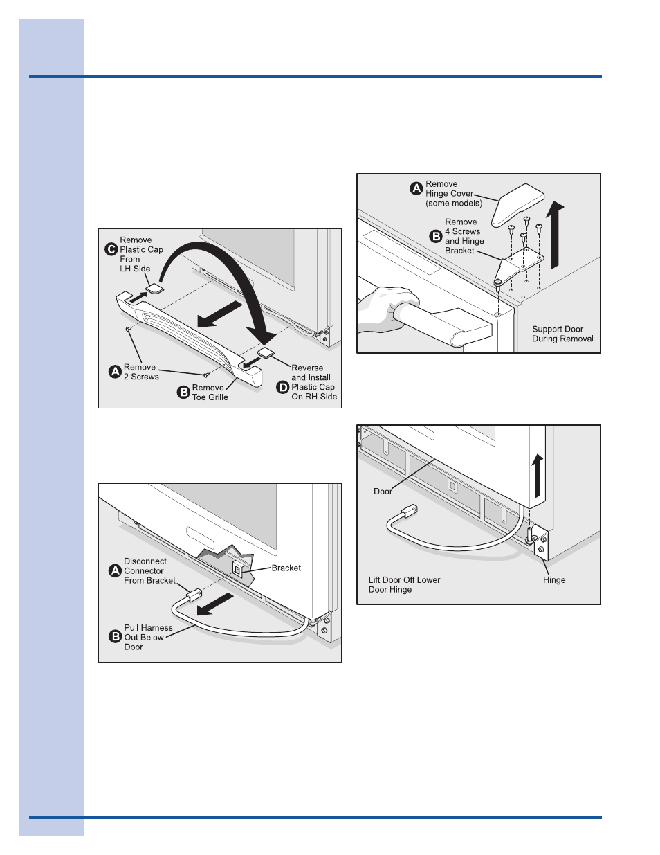 Door reversal, Reversing the door | Electrolux 24 User Manual | Page 8 / 17