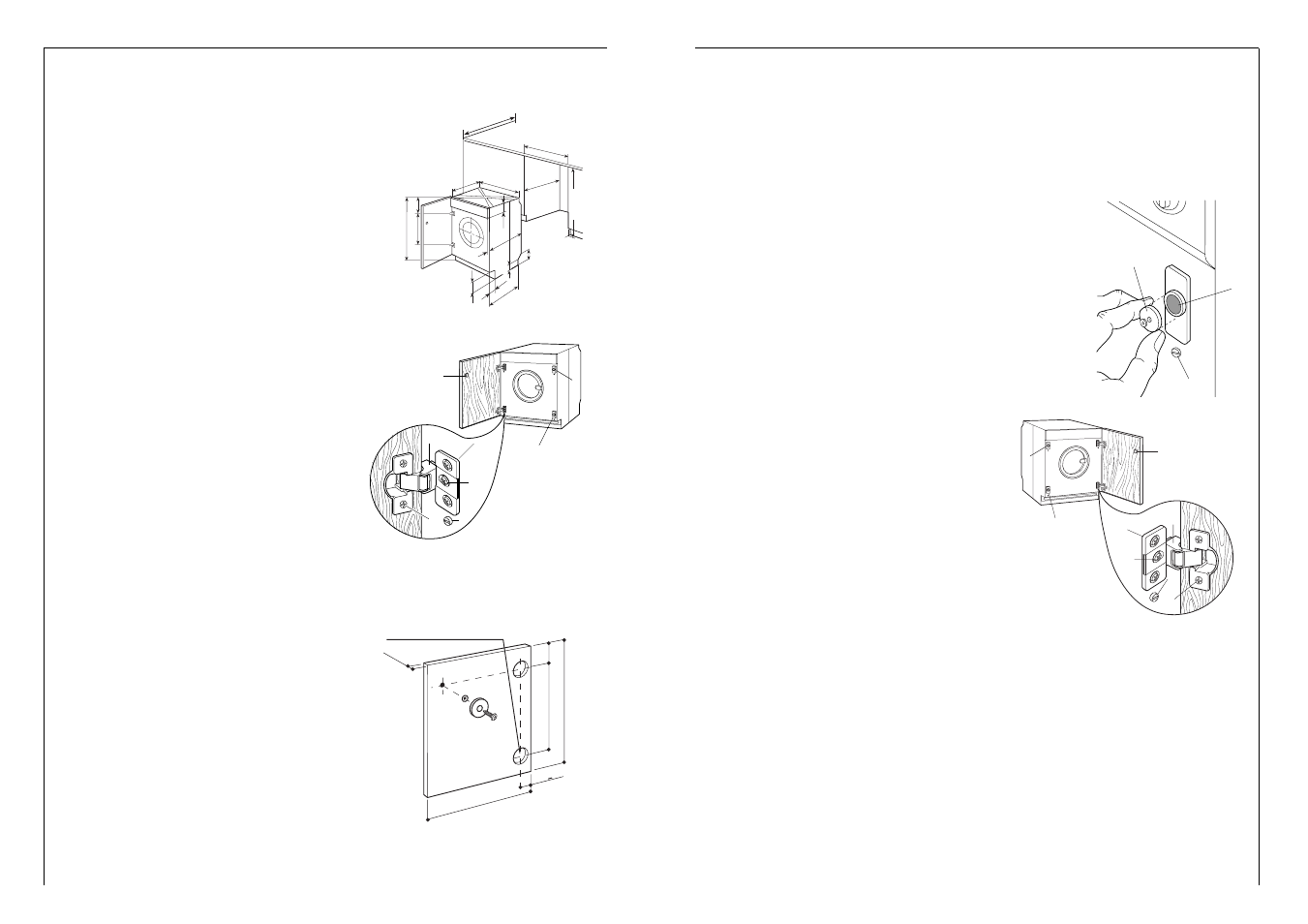 Building-in, Preparation and assembly of the door | Electrolux 1051 VI fele User Manual | Page 51 / 56
