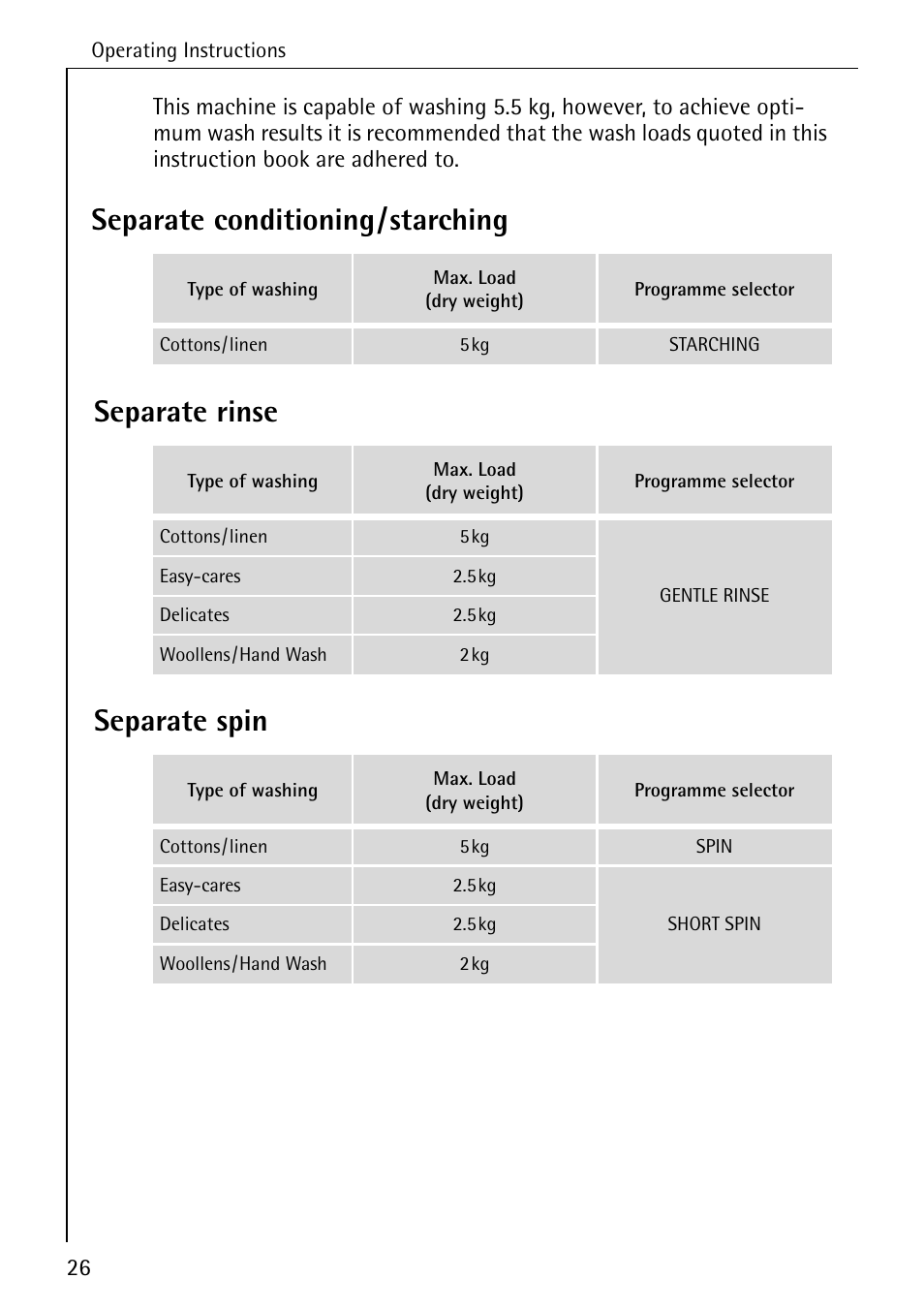 Electrolux 72630 User Manual | Page 26 / 56
