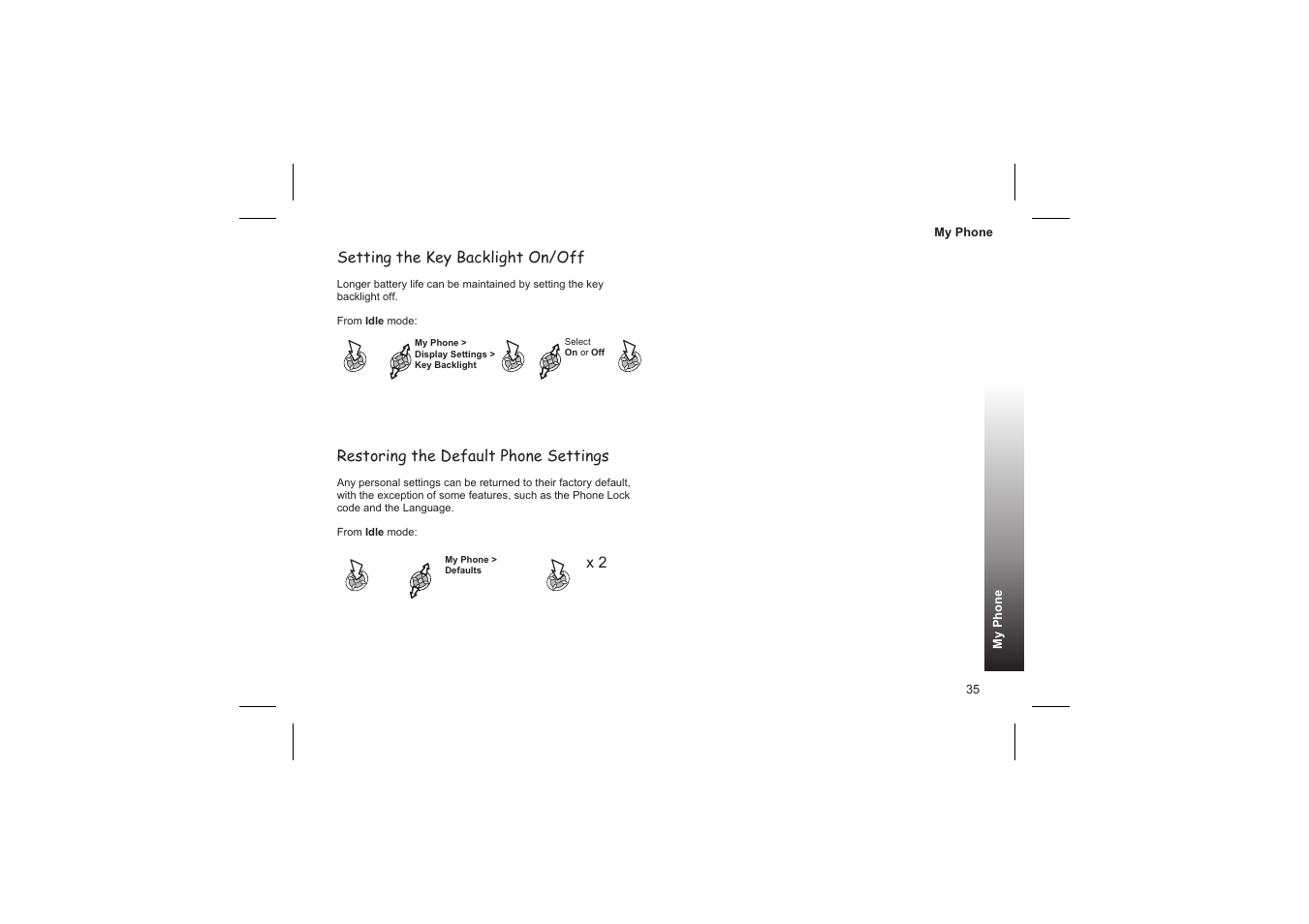 Phone security 36, Changing the security codes 36, Key guard 36 | Restricting calls 36 | Panasonic GD87 User Manual | Page 33 / 114