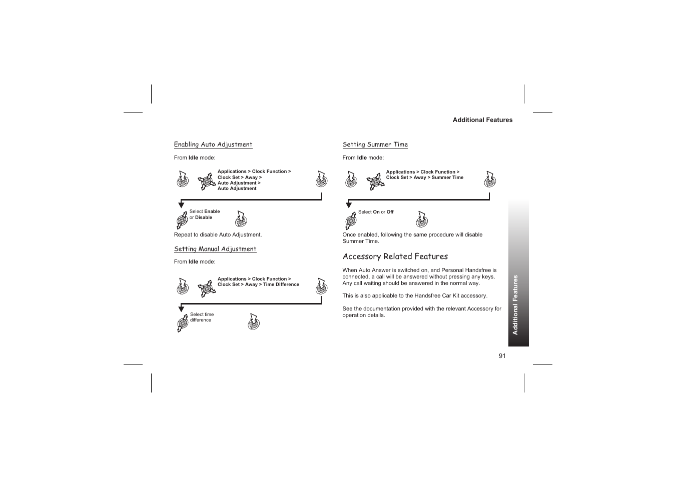 Text entry 92, Text entry 92 - 93, Accessory related features | Panasonic GD87 User Manual | Page 89 / 114