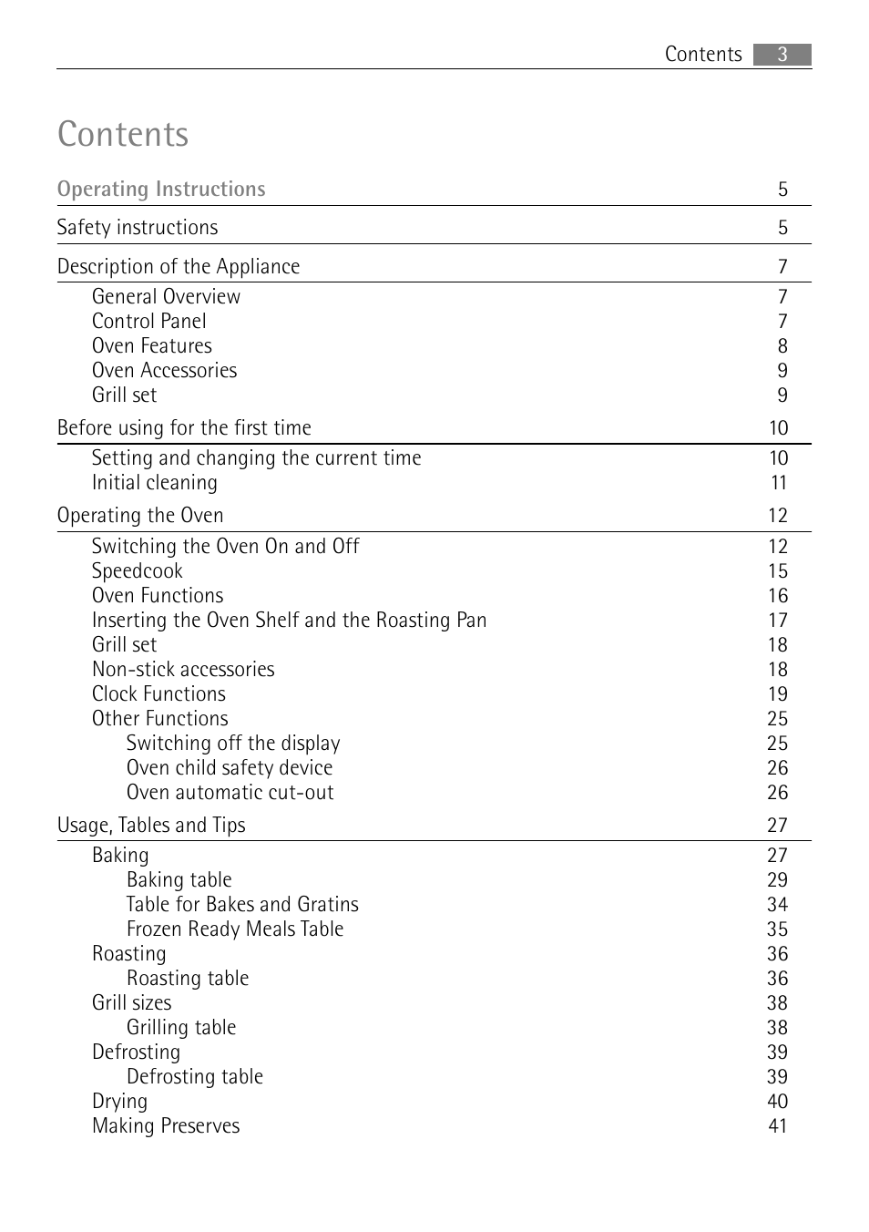 Electrolux B57415B User Manual | Page 3 / 64