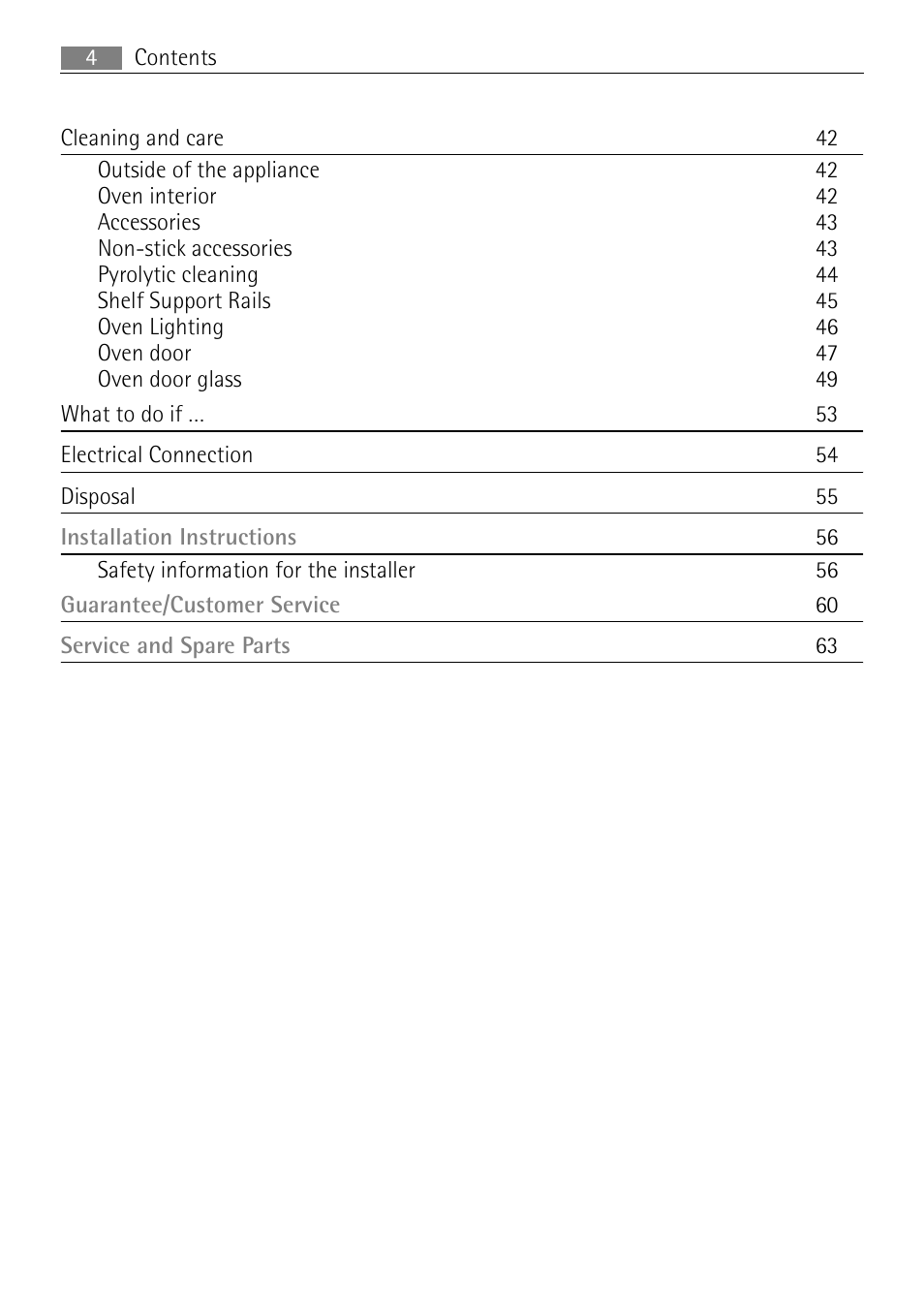 Electrolux B57415B User Manual | Page 4 / 64