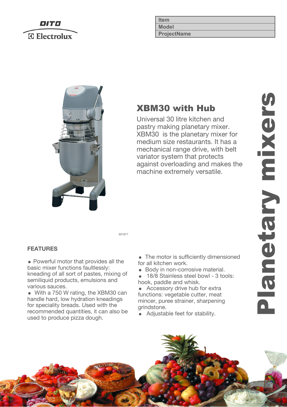 Electrolux XBMF30AS36 User Manual | 4 pages