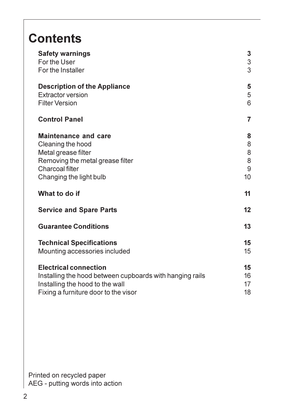 Electrolux HE 3160 User Manual | Page 2 / 20