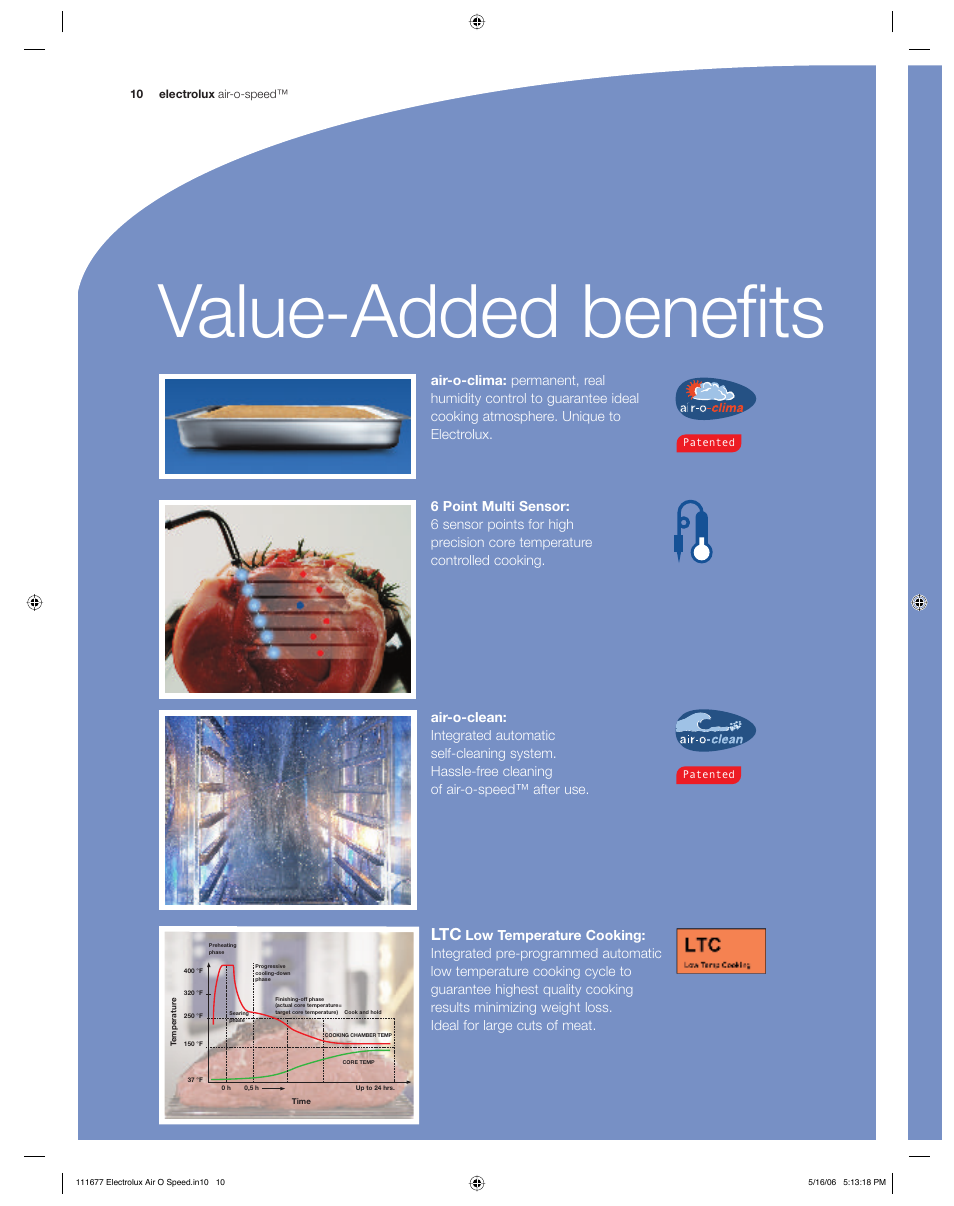 Value-added benefits | Electrolux Air-O-Speed 111677 User Manual | Page 10 / 12