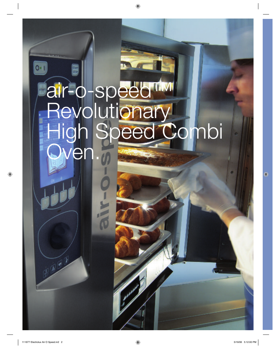 Air-o-speed™ revolutionary high speed combi oven | Electrolux Air-O-Speed 111677 User Manual | Page 2 / 12