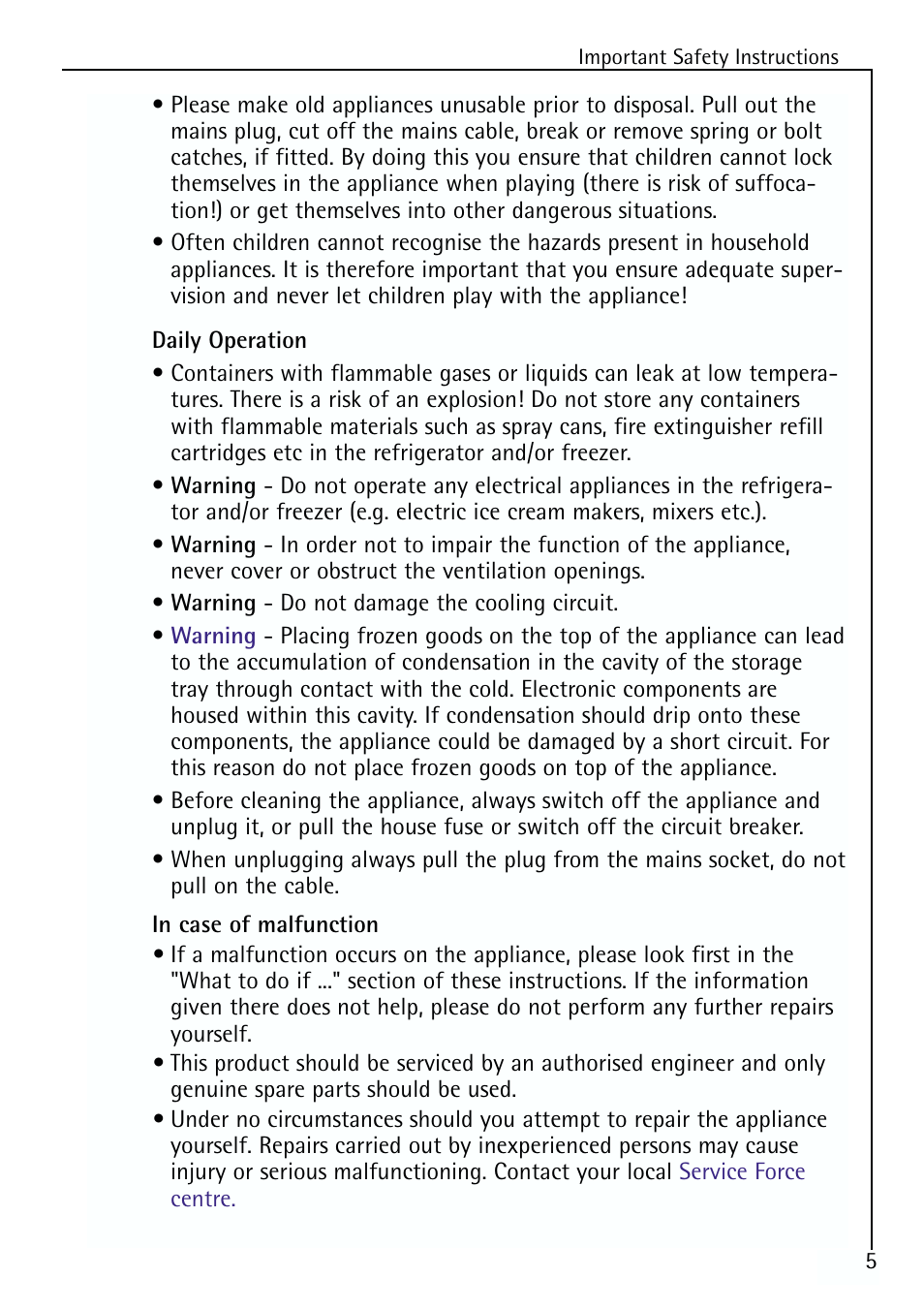 Electrolux 70170 TK User Manual | Page 5 / 28