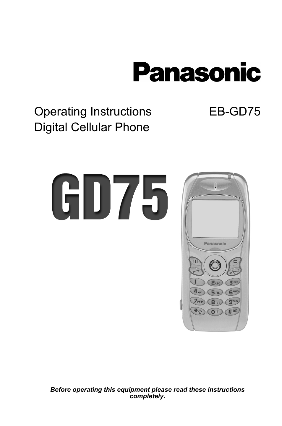 Panasonic EB-GD75 User Manual | 80 pages