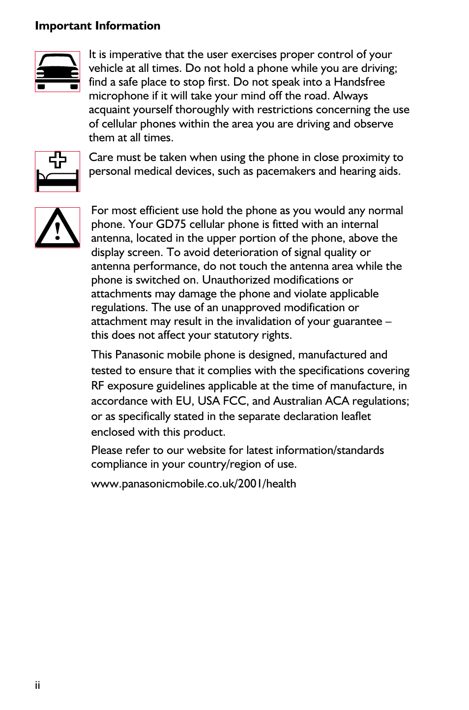 Panasonic EB-GD75 User Manual | Page 4 / 80