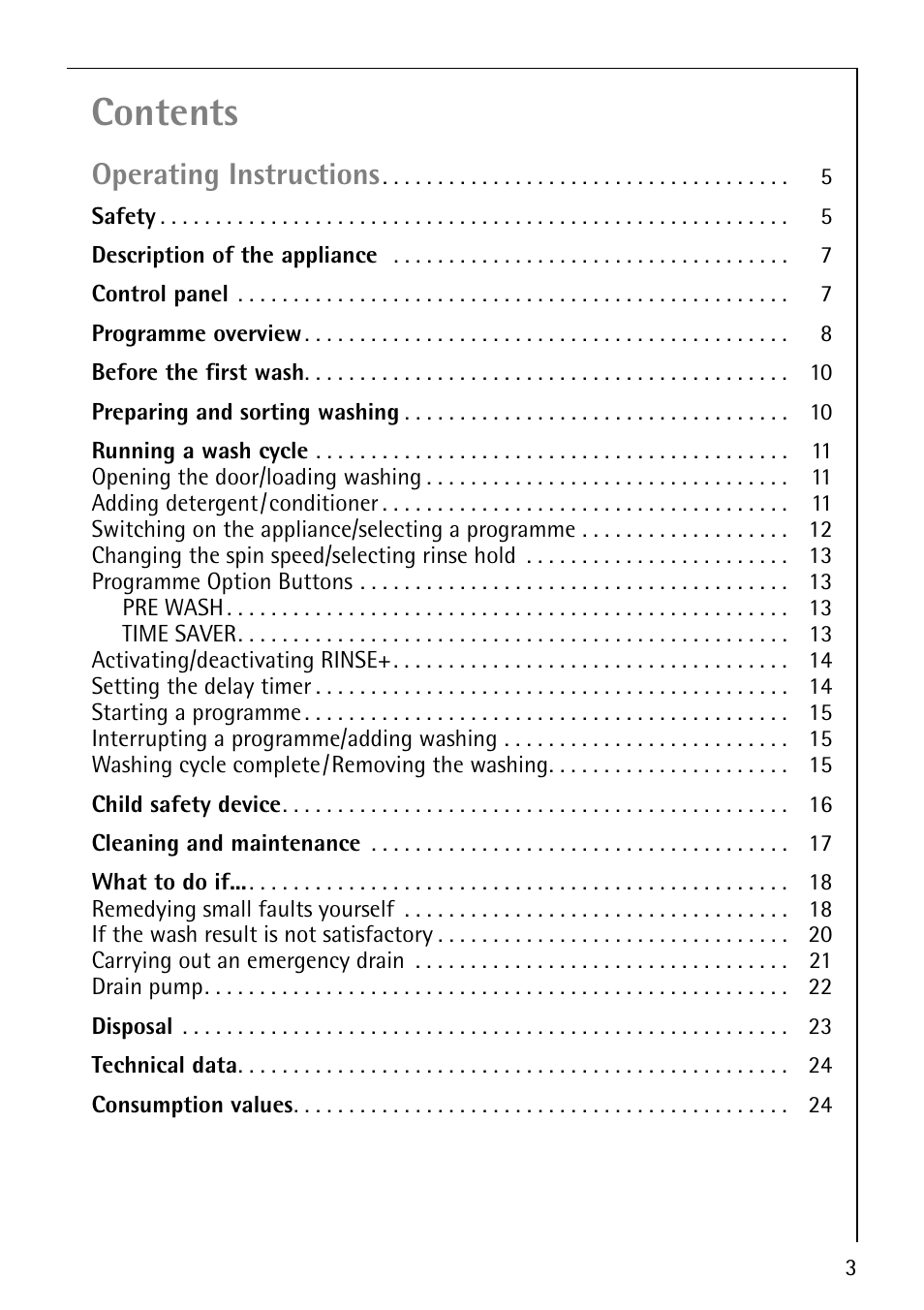 Electrolux LAVAMAT 50815 User Manual | Page 3 / 40