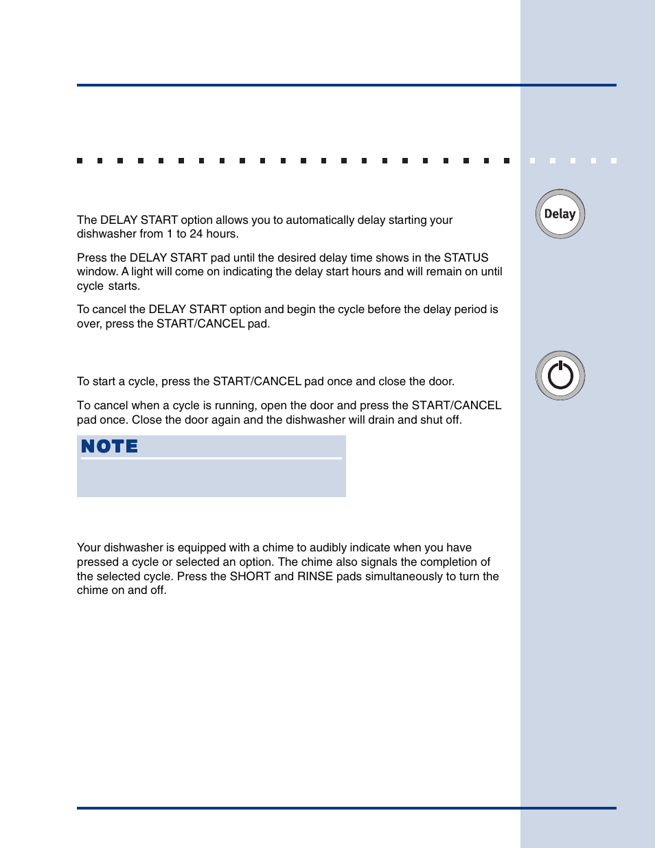 Operating instructions, Operation selections | Electrolux Built-In Dishwasher User Manual | Page 10 / 28