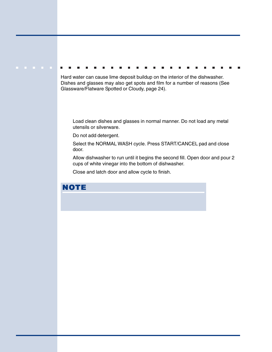 Solutions to common problems, Removing spots and film | Electrolux Built-In Dishwasher User Manual | Page 27 / 28