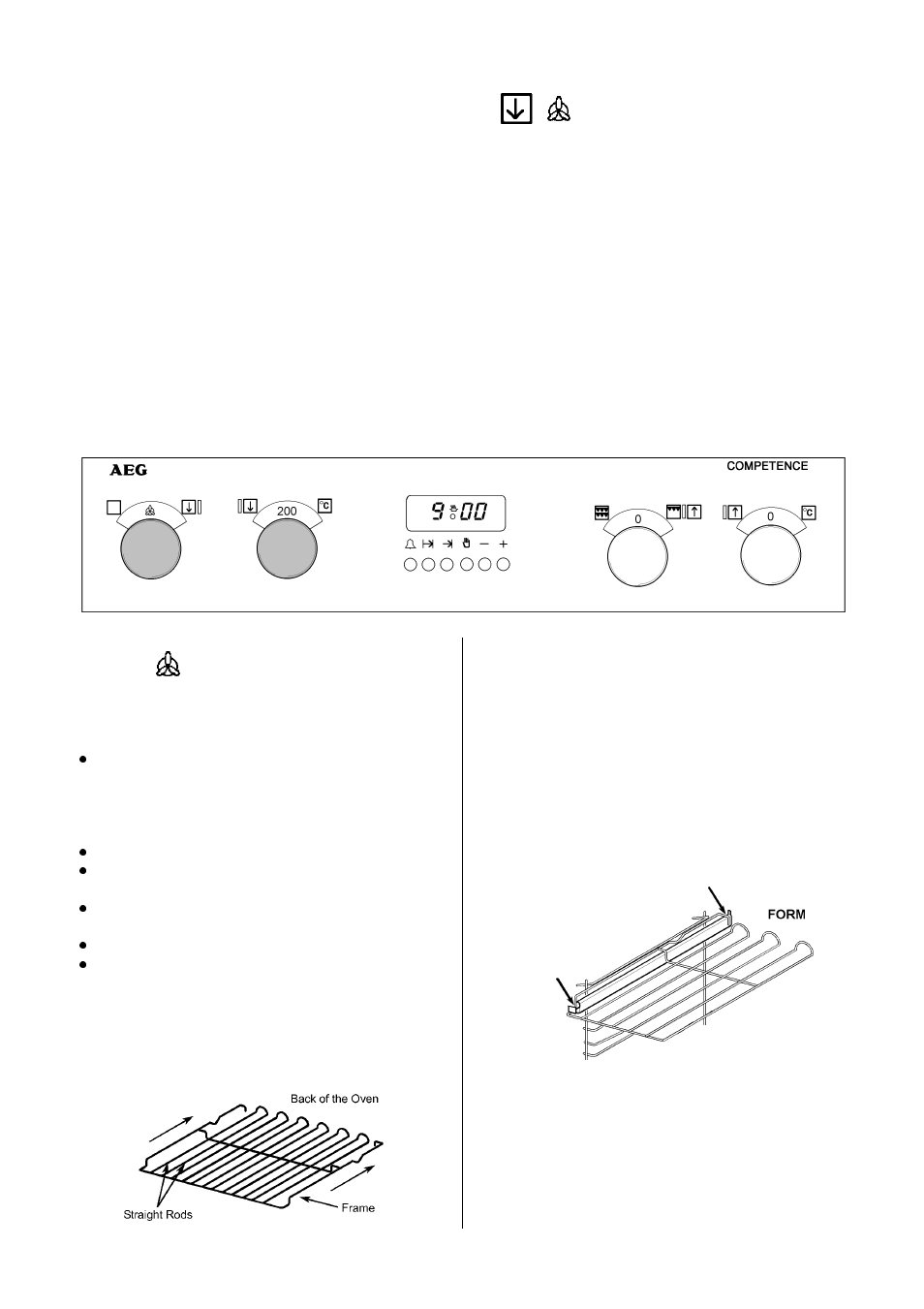 The main fan oven | Electrolux D4100 User Manual | Page 18 / 52