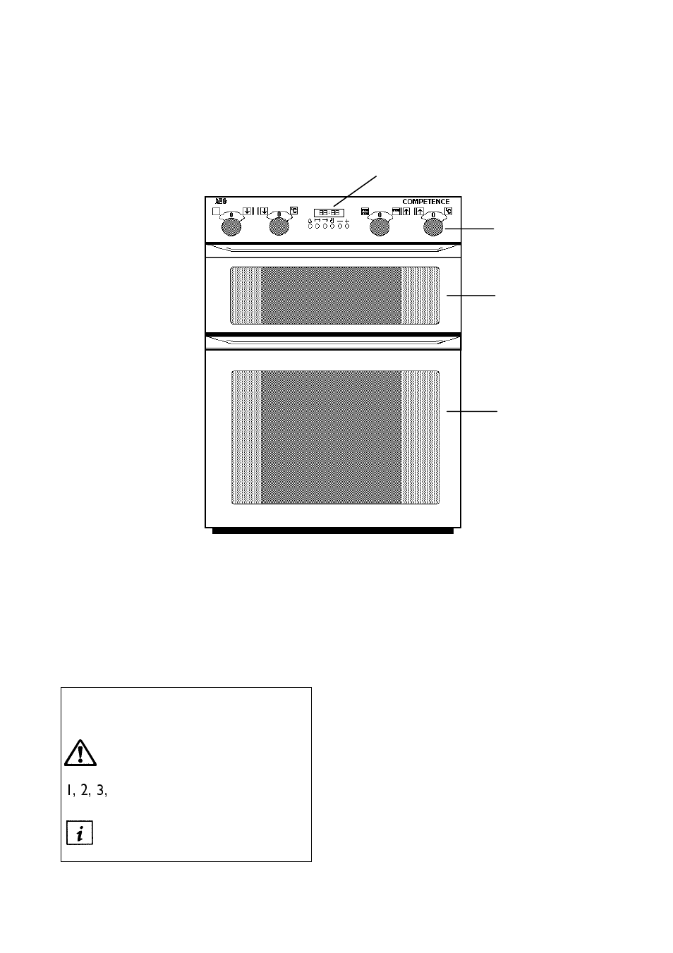 Description of the oven, Build-in electric multifunction double oven | Electrolux D4100 User Manual | Page 4 / 52