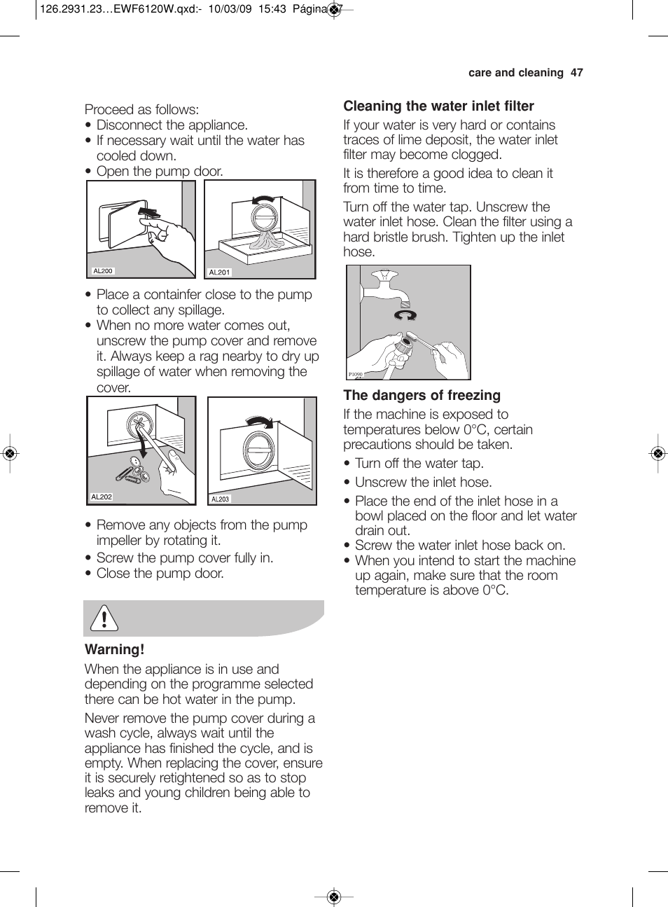 Electrolux EWF 6120 W User Manual | Page 20 / 33