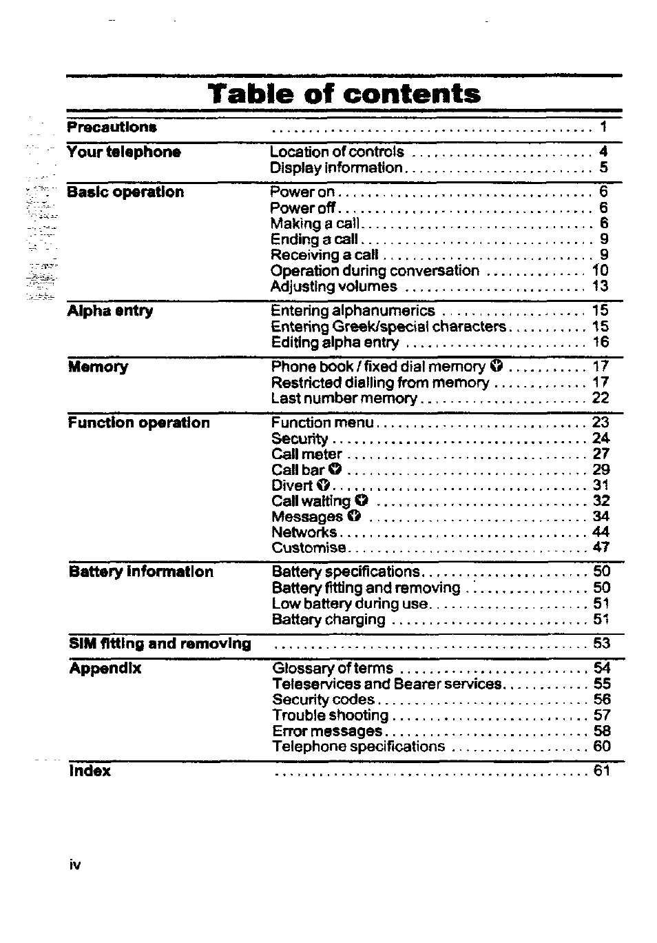Panasonic G350 User Manual | Page 4 / 68