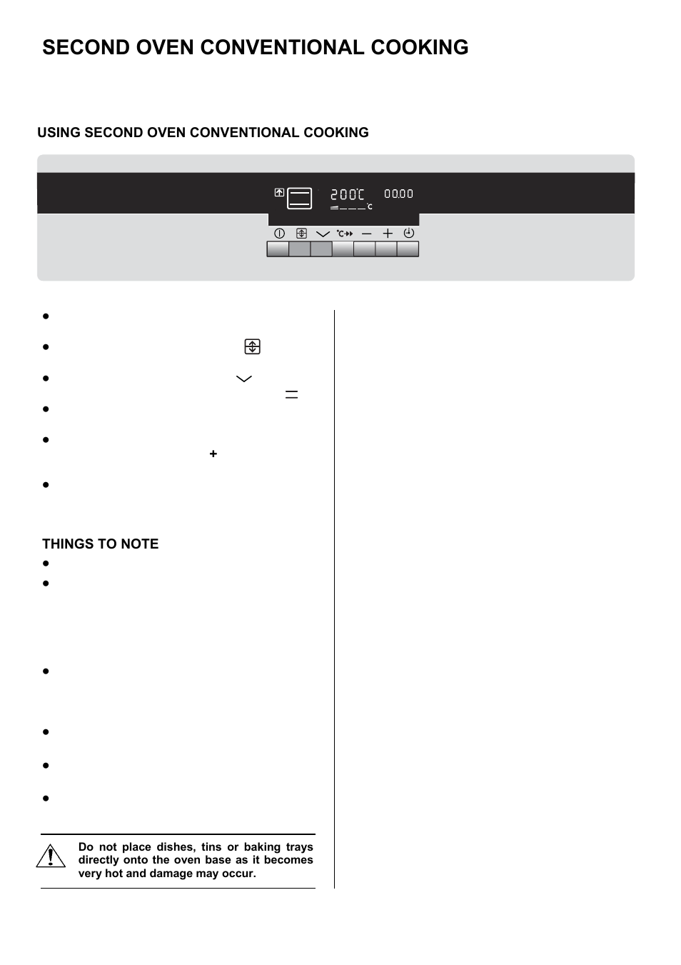 Second oven conventional cooking | Electrolux D8800-4 User Manual | Page 15 / 52