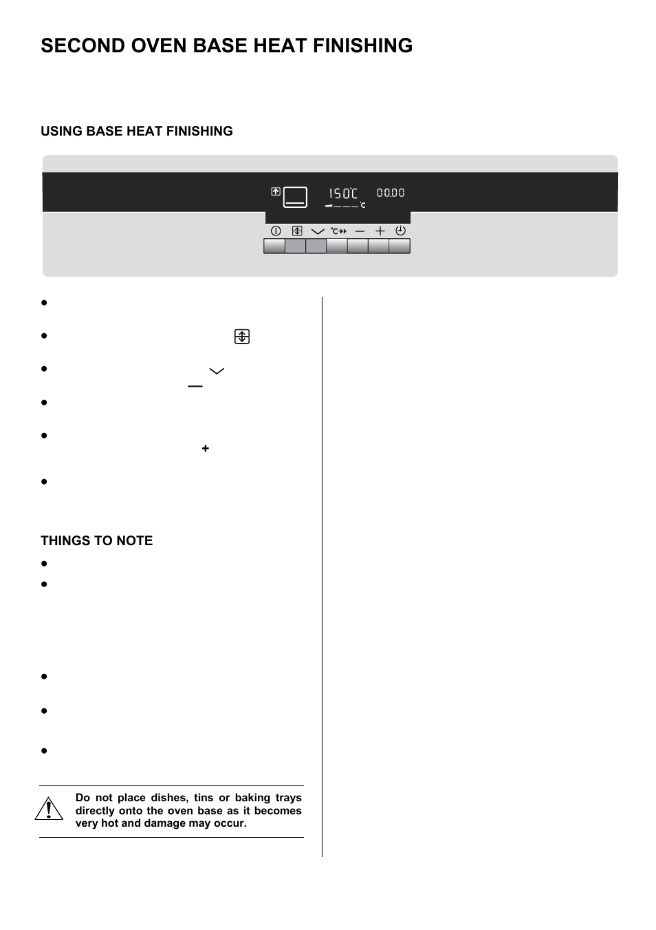 Second oven base heat finishing | Electrolux D8800-4 User Manual | Page 18 / 52