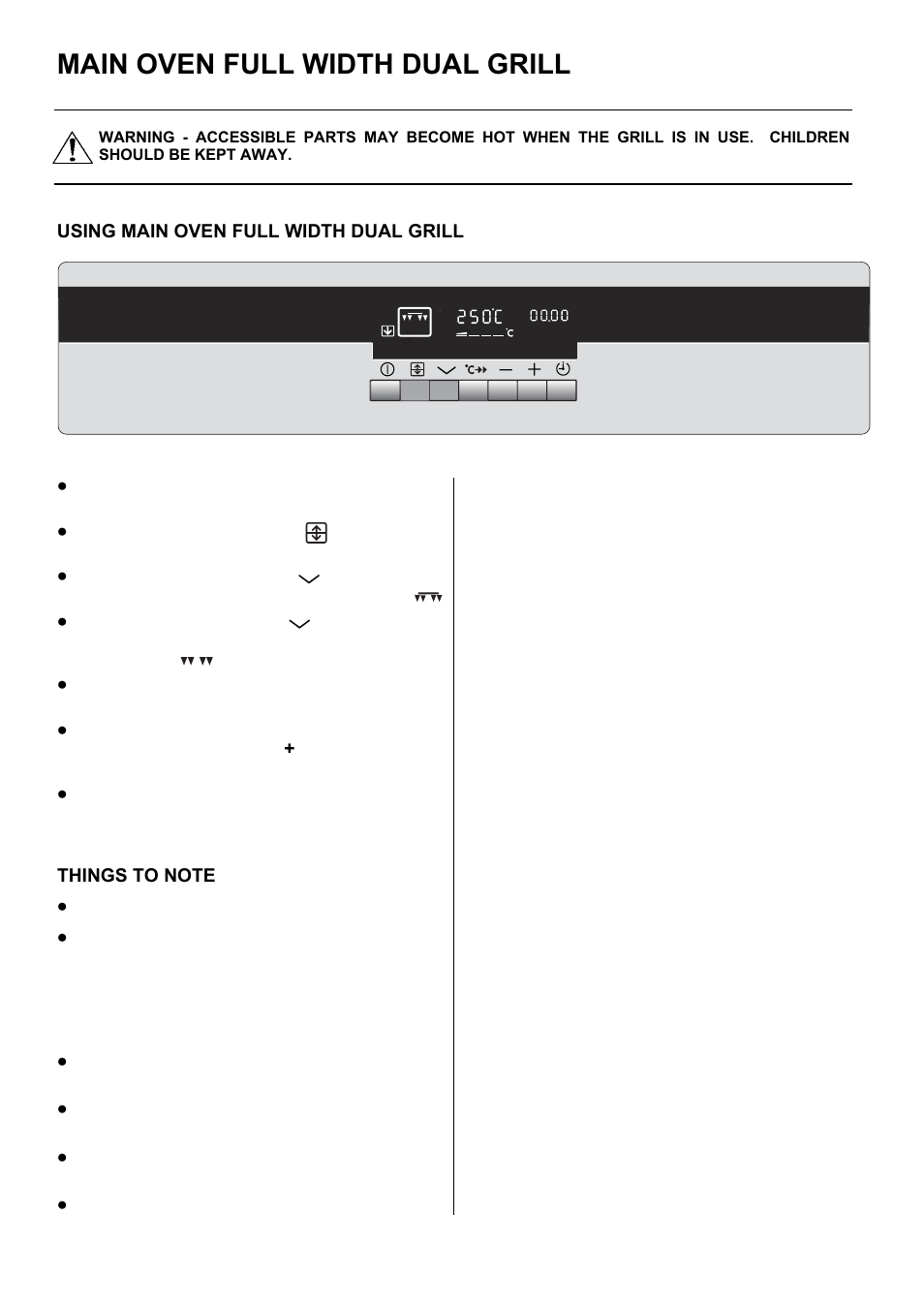 Main oven full width dual grill | Electrolux D8800-4 User Manual | Page 20 / 52