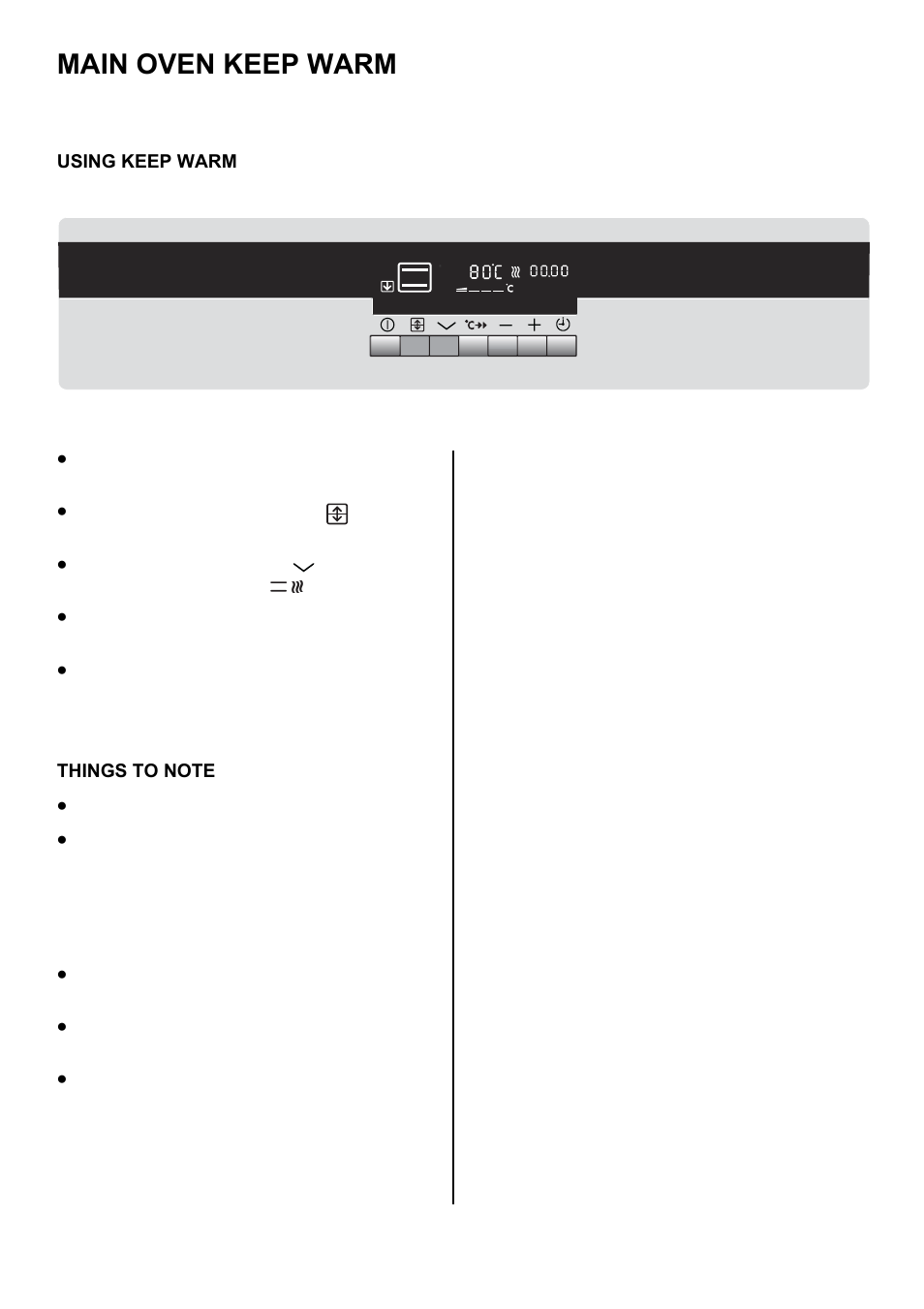 Main oven keep warm | Electrolux D8800-4 User Manual | Page 33 / 52