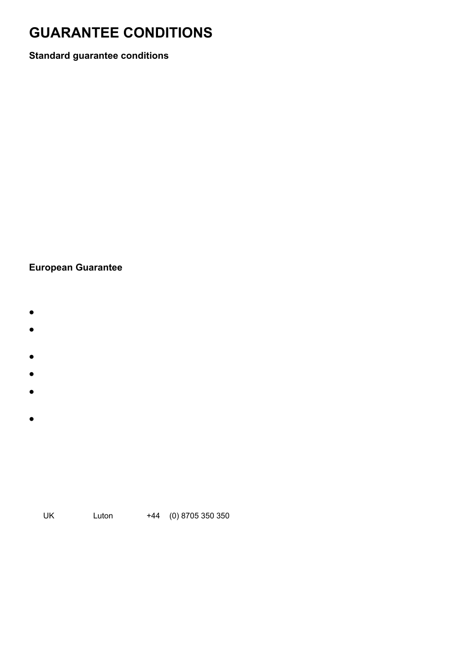 Guarantee conditions | Electrolux D8800-4 User Manual | Page 41 / 52