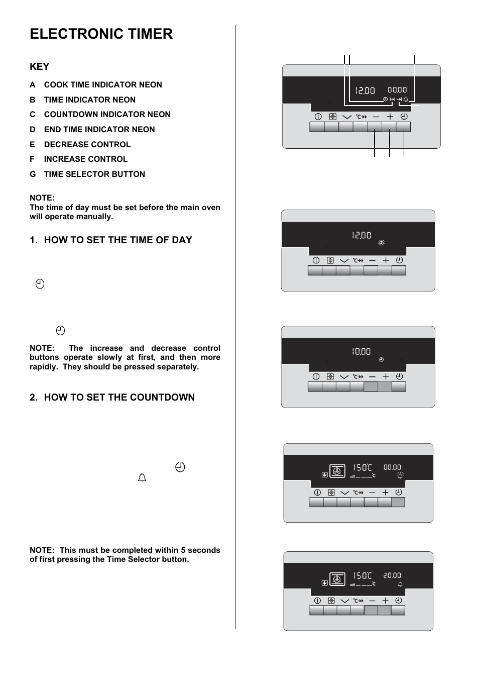 Electronic timer | Electrolux D8800-4 User Manual | Page 8 / 52