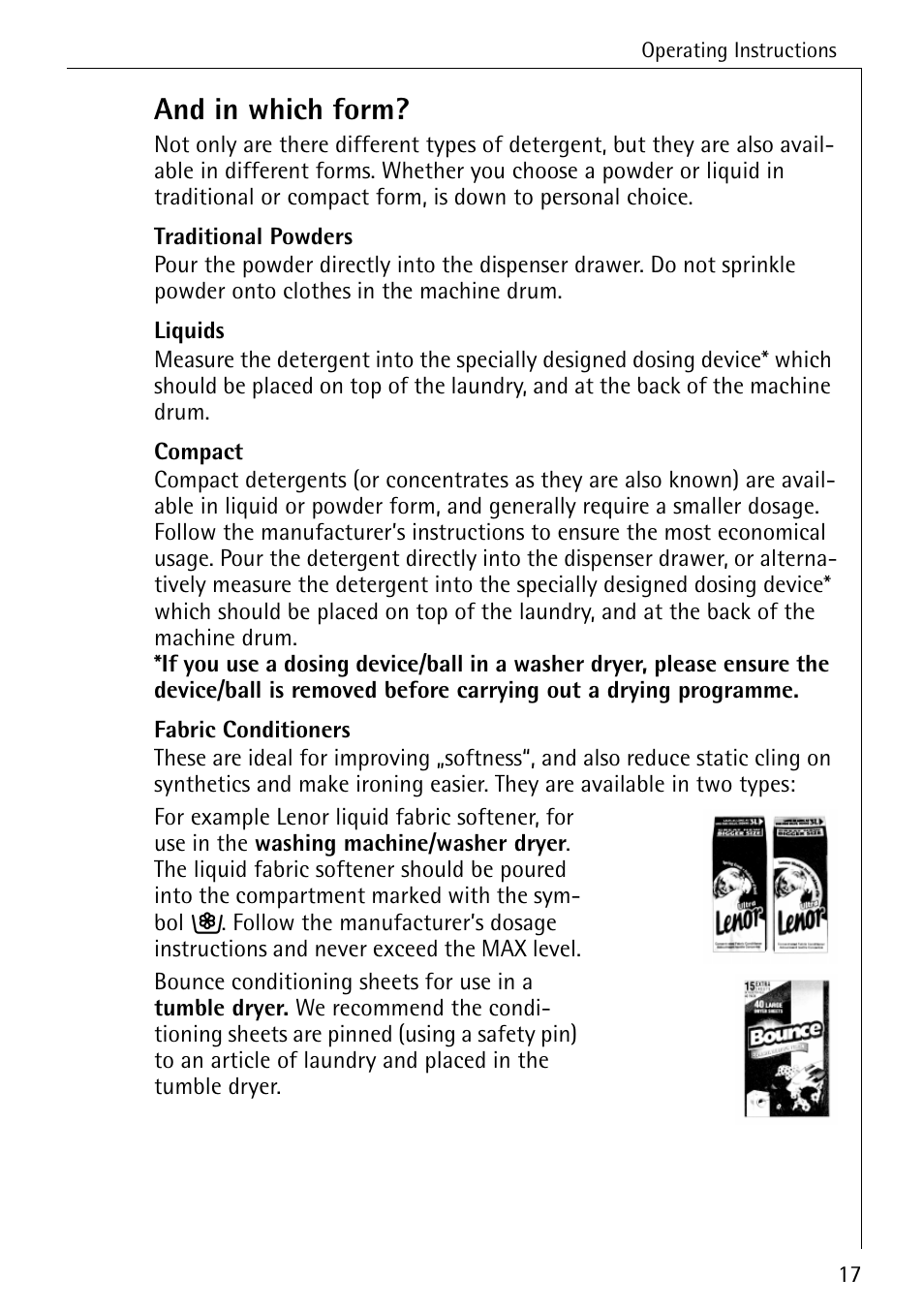 And in which form | Electrolux 61300 User Manual | Page 17 / 48