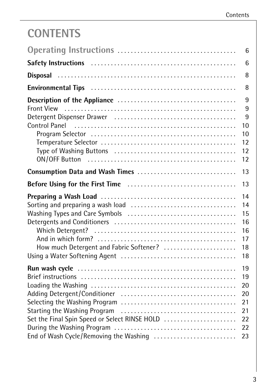 Electrolux 61300 User Manual | Page 3 / 48