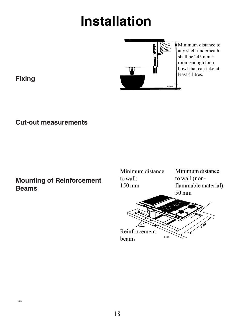 Installation | Electrolux 130 FG-m User Manual | Page 18 / 28