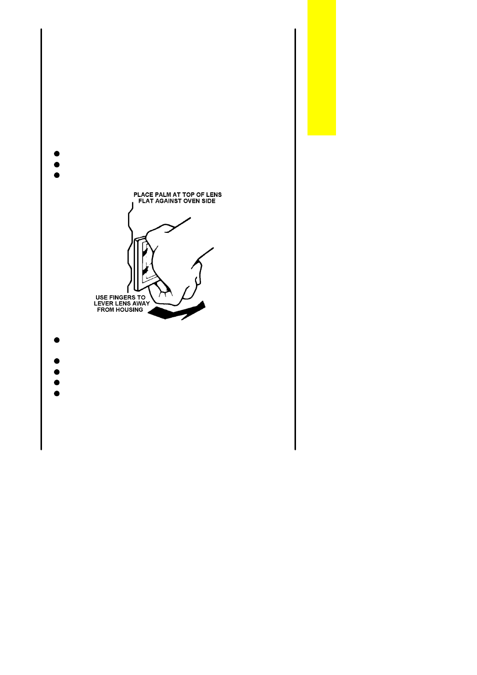 Replacing the oven light bulb | Electrolux CSIG 511 User Manual | Page 37 / 52