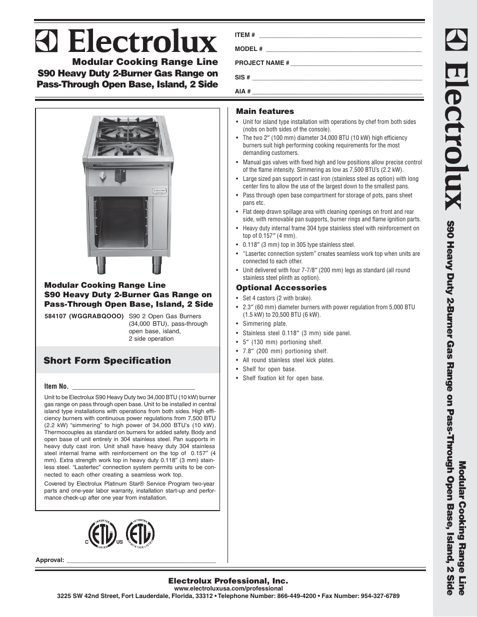 Electrolux 584107 User Manual | 2 pages