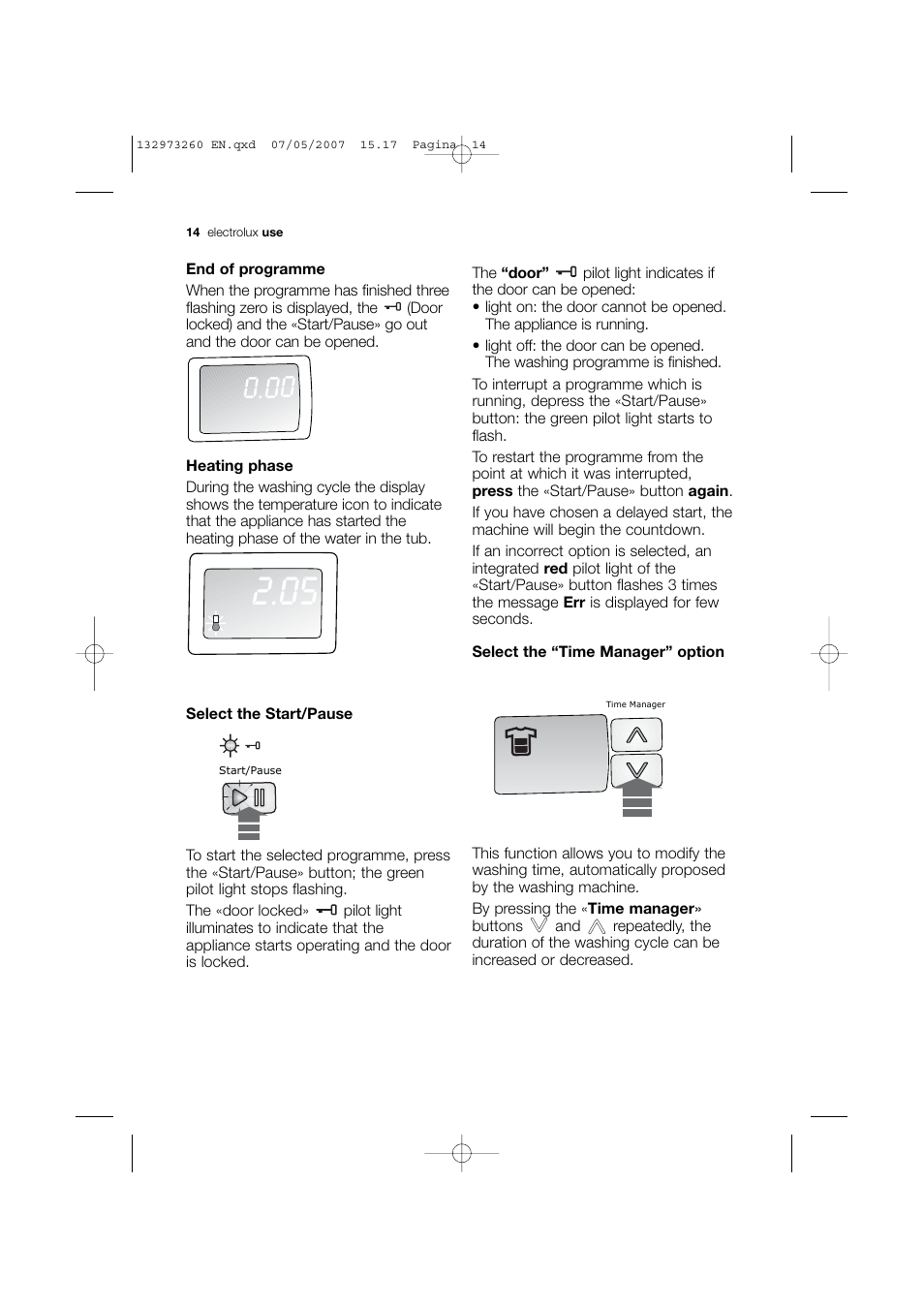 Electrolux EWG 14440 W User Manual | Page 14 / 48