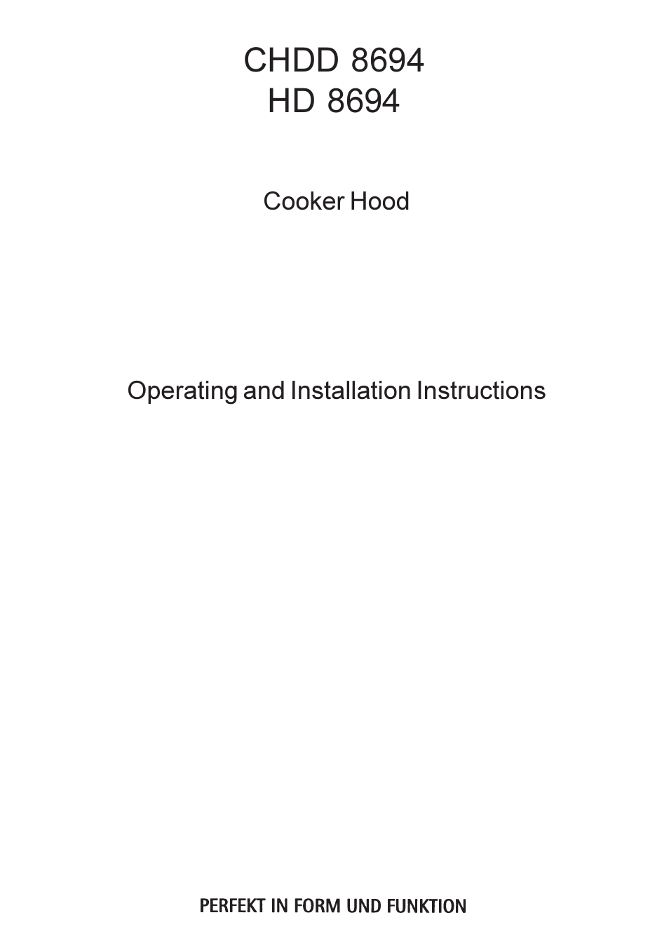 Electrolux HD 8694 User Manual | 20 pages